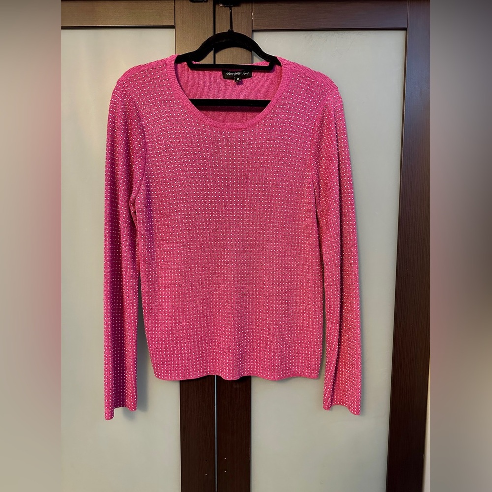 Pink Sparkle Sweater Size M